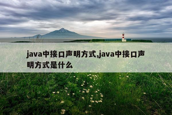 java中接口声明方式,java中接口声明方式是什么