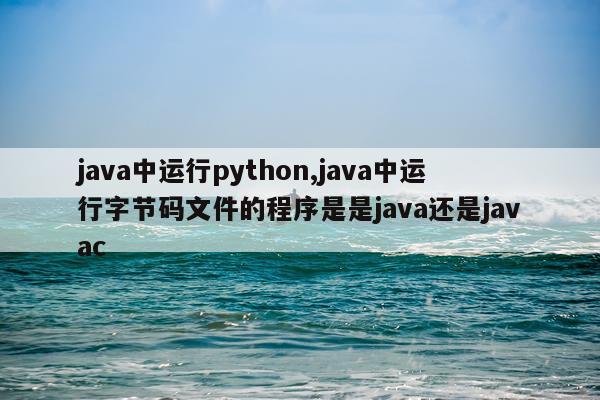 java中运行python,java中运行字节码文件的程序是是java还是javac