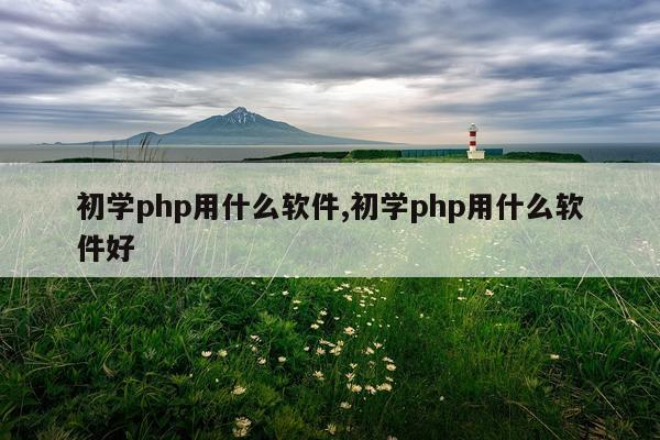 初学php用什么软件,初学php用什么软件好