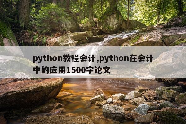 python教程会计,python在会计中的应用1500字论文