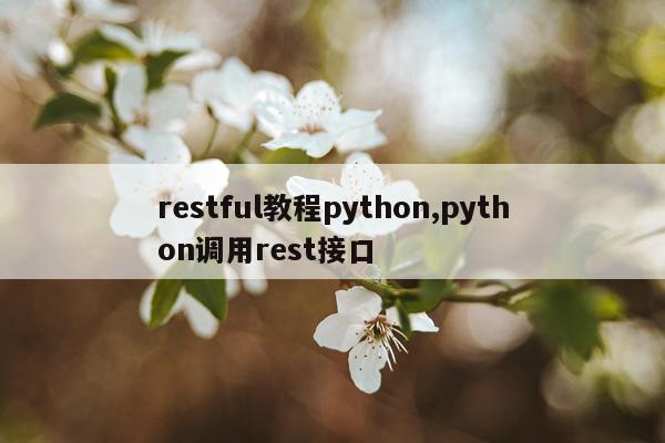 restful教程python,python调用rest接口