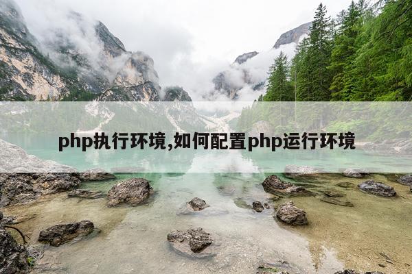 php执行环境,如何配置php运行环境