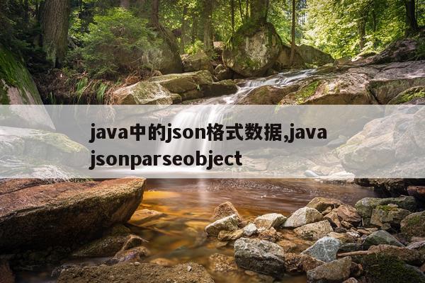 java中的json格式数据,java jsonparseobject
