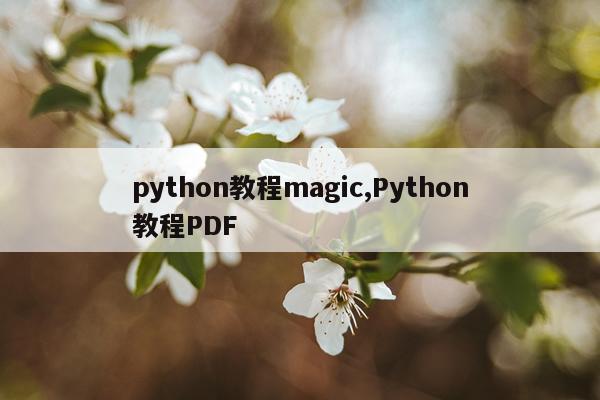 python教程magic,Python教程PDF