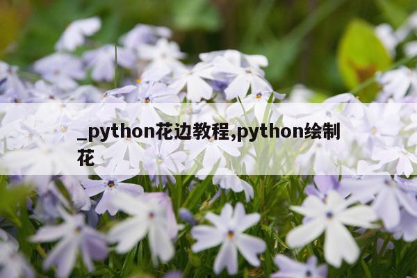 _python花边教程,python绘制花