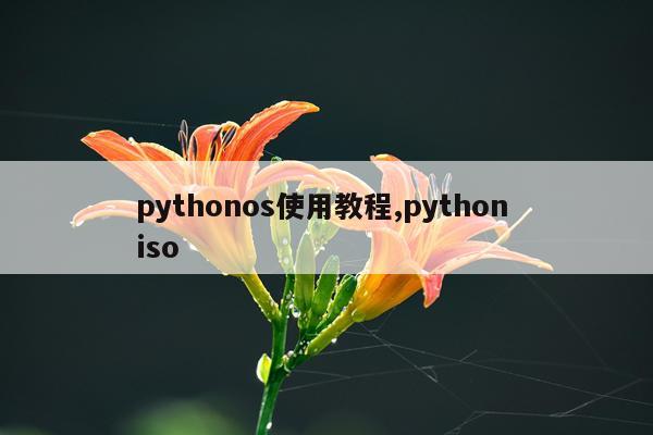 pythonos使用教程,python iso