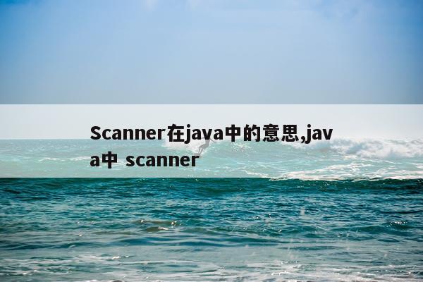 Scanner在java中的意思,java中 scanner
