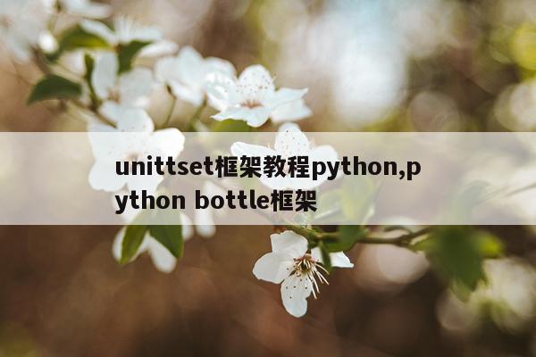 unittset框架教程python,python bottle框架