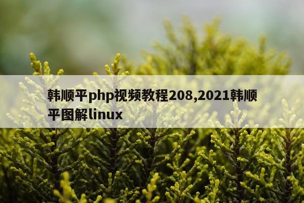 韩顺平php视频教程208,2021韩顺平图解linux