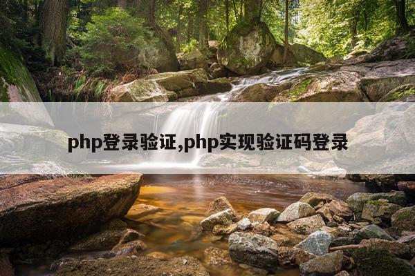 php登录验证,php实现验证码登录