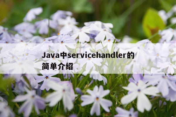 Java中servicehandler的简单介绍