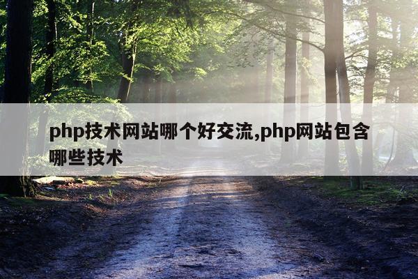php技术网站哪个好交流,php网站包含哪些技术