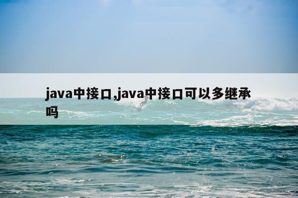 java中接口,java中接口可以多继承吗