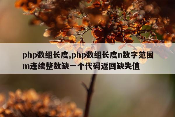 php数组长度,php数组长度n数字范围m连续整数缺一个代码返回缺失值