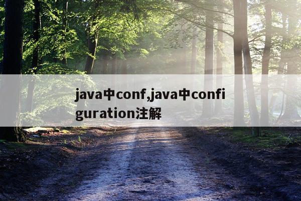 java中conf,java中configuration注解