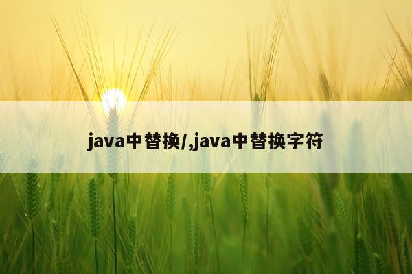 java中替换/,java中替换字符