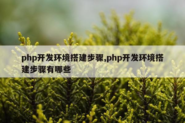 php开发环境搭建步骤,php开发环境搭建步骤有哪些