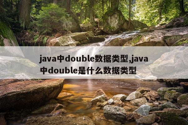 java中double数据类型,java中double是什么数据类型