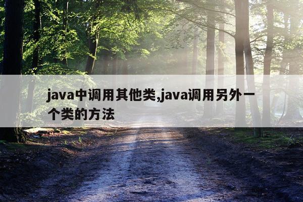 java中调用其他类,java调用另外一个类的方法