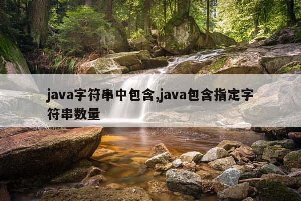 java字符串中包含,java包含指定字符串数量