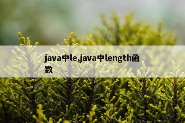 java中le,java中length函数