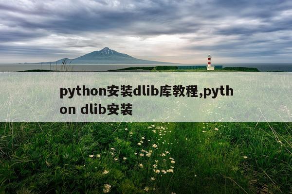 python安装dlib库教程,python dlib安装