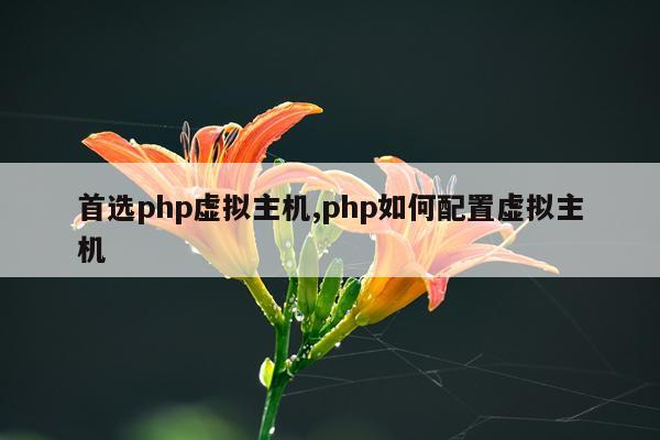 首选php虚拟主机,php如何配置虚拟主机