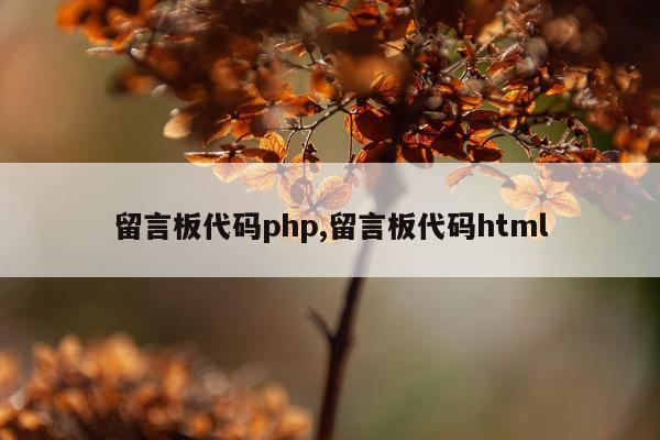 留言板代码php,留言板代码html