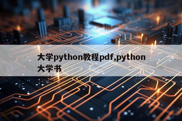 大学python教程pdf,python大学书