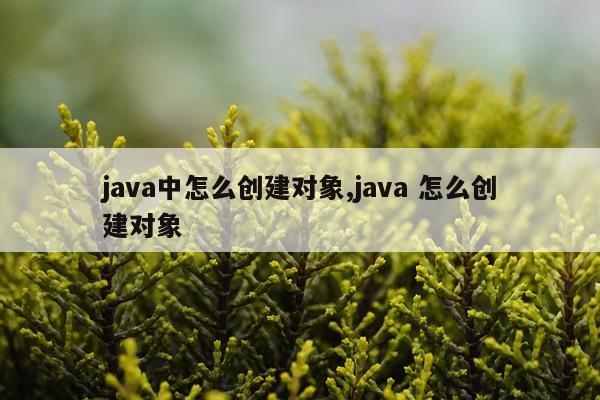 java中怎么创建对象,java 怎么创建对象
