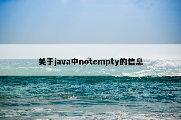 关于java中notempty的信息