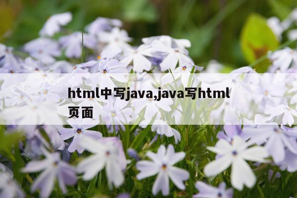 html中写java,java写html页面