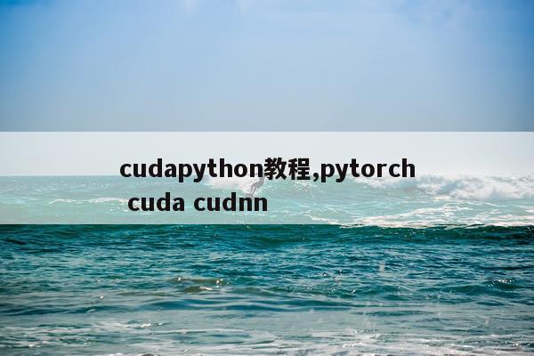 cudapython教程,pytorch cuda cudnn