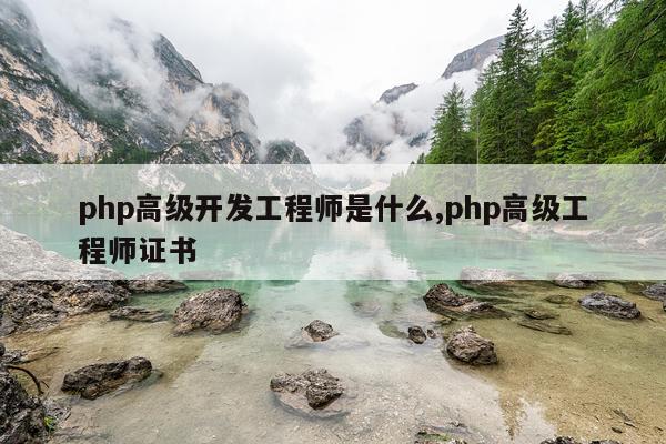 php高级开发工程师是什么,php高级工程师证书
