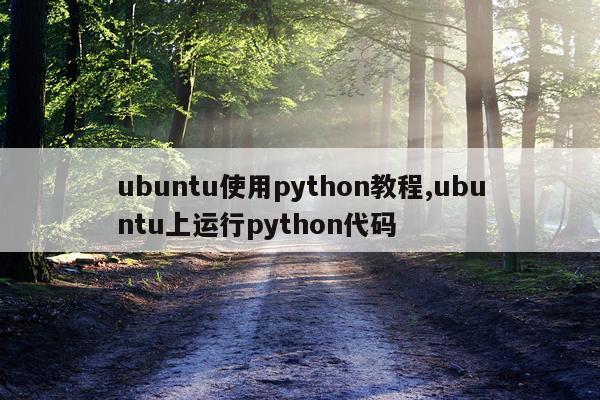 ubuntu使用python教程,ubuntu上运行python代码