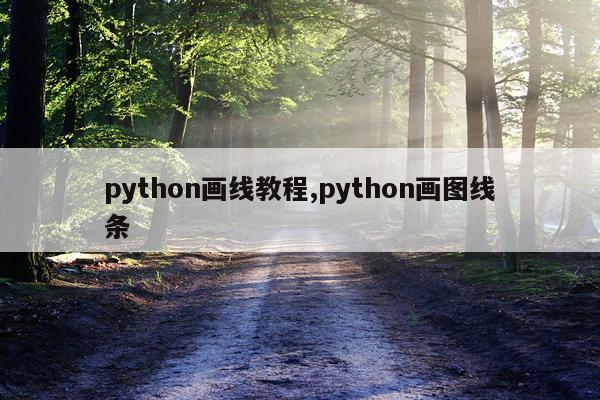 python画线教程,python画图线条
