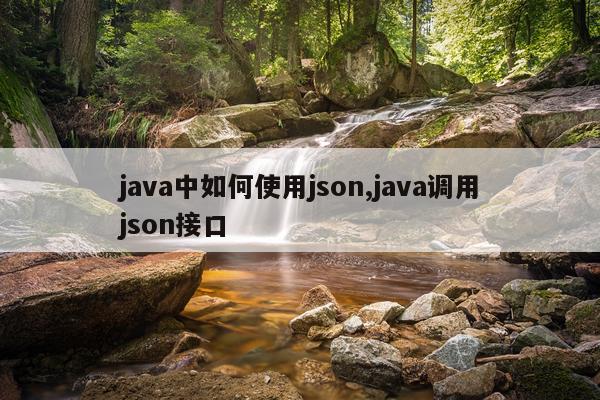 java中如何使用json,java调用json接口