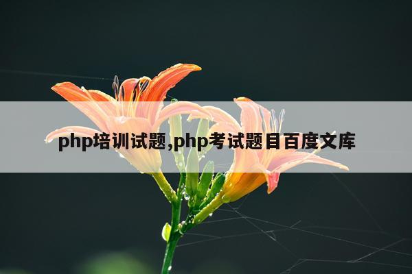 php培训试题,php考试题目百度文库
