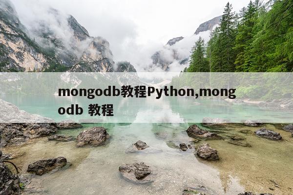 mongodb教程Python,mongodb 教程