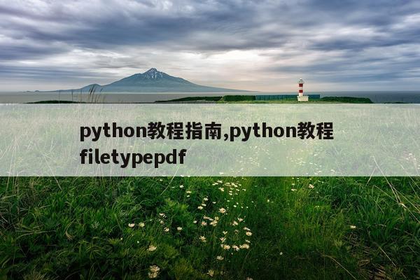 python教程指南,python教程 filetypepdf