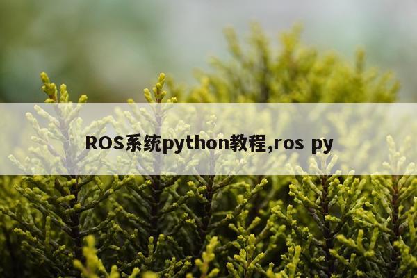 ROS系统python教程,ros py