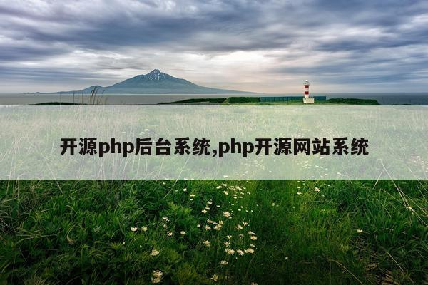 开源php后台系统,php开源网站系统