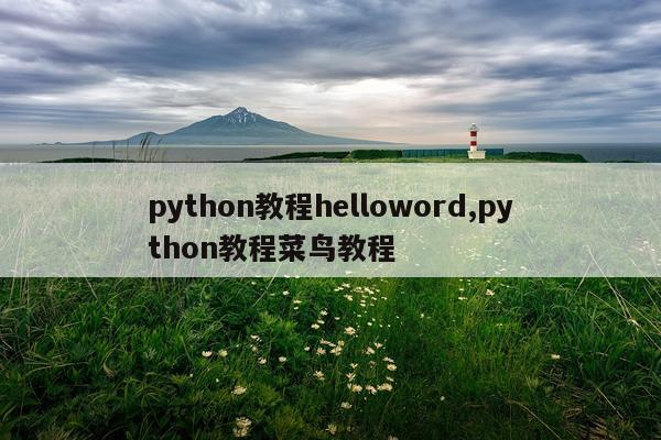 python教程helloword,python教程菜鸟教程