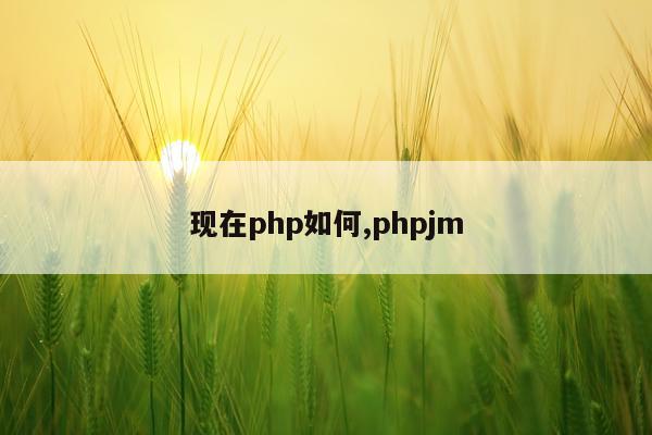 现在php如何,phpjm