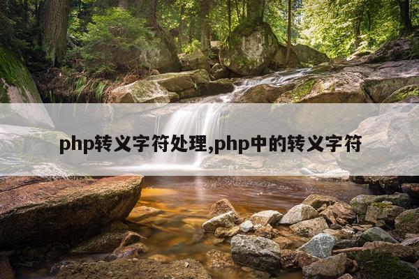 php转义字符处理,php中的转义字符