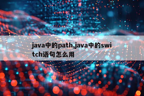 java中的path,java中的switch语句怎么用
