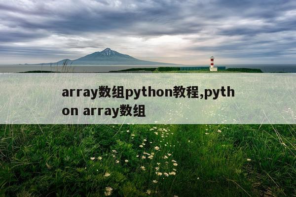array数组python教程,python array数组
