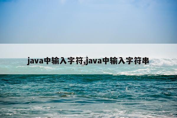 java中输入字符,java中输入字符串