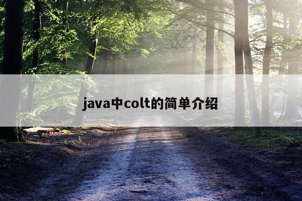 java中colt的简单介绍