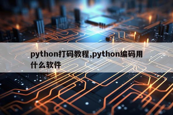 python打码教程,python编码用什么软件
